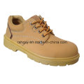 Nubuck Leather Safety Shoes with Suede Tongue & Mesh Lining (HQ06006)